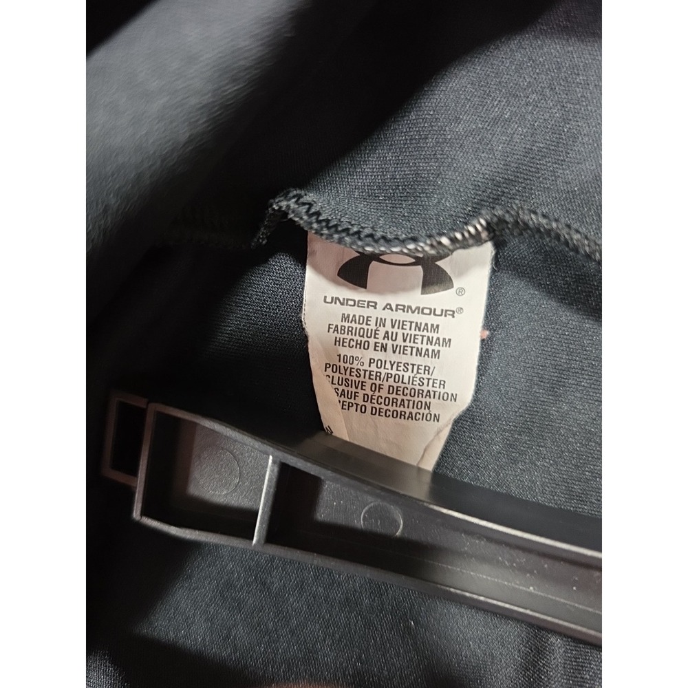 Under Armor Black and Orange Men's Heat Gear‎ Polyester Athletic Shirt Size 2XL - Picture 7 of 9